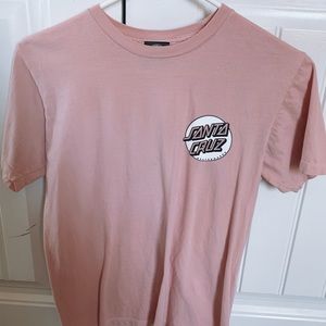 baby pink santa cruz skateboard top:)